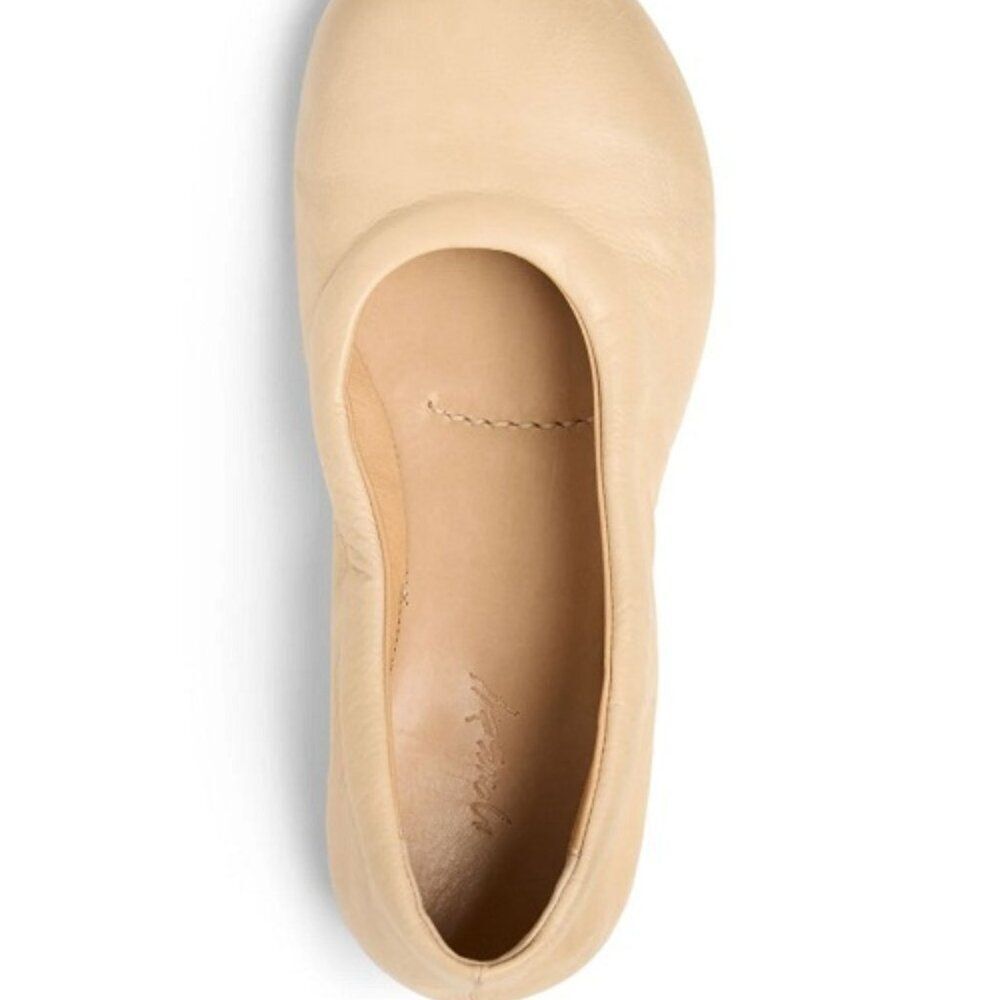 Marsell Zerotto Leather Slip-On Ballerina Flats Shoes Beige Women's Size 36.5 - Picture 4 of 7